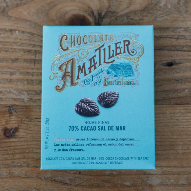 70 Percent Salted Chocolate Leaves Box